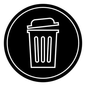 Signs ByLITA Circle Trash Can Graphic Door or Wall Sign | Easy Installation | Durable Construction | Promote Health And Safety | Caution Warning Sign for Home, Business and Office Spaces